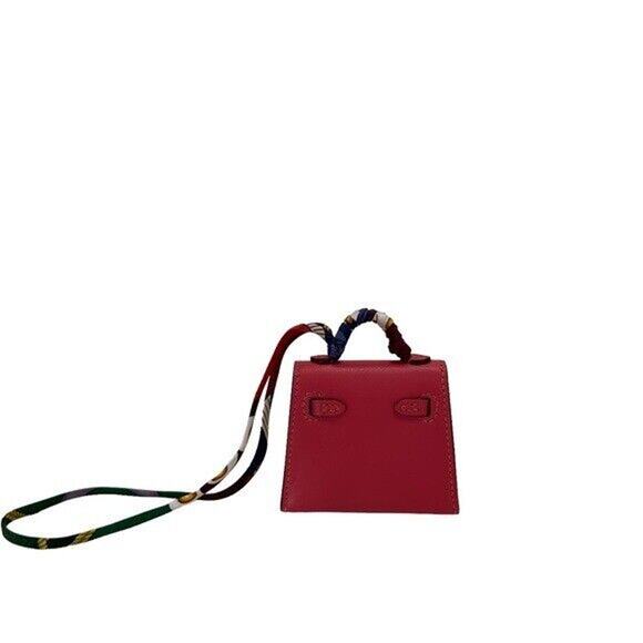 Hermès Rose Lipstick Mini Kelly Twilly Bag Charm - Picture 3 of 7